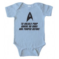 To Boldly Poop Where No Baby Has Pooped Before Star Trek Bodysuit