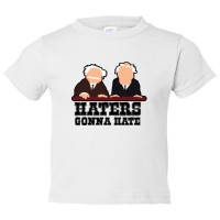 Toddler Sized Haters Gonna Hate Muppet Show Balcony Critics - Tee Shirt Rabbit Skins