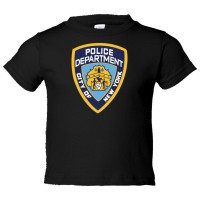 Toddler Sized Nypd New York Police Department Logo - Tee Shirt Rabbit Skins