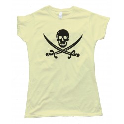 Womens Skull & Crossbones Swords Pirate Tee Shirt