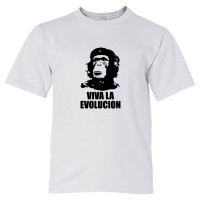 Youth Sized Viva La Evolucion Che Guevara Chimp - Tee Shirt