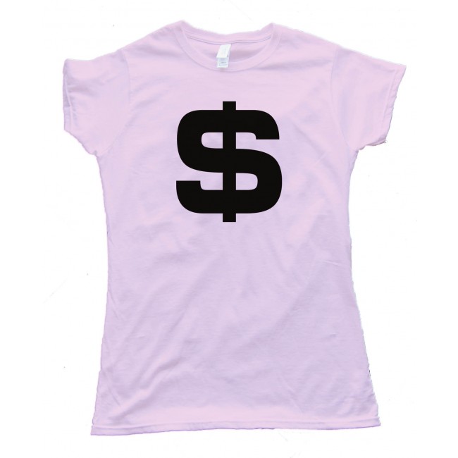 Womens Big Us Dollar Sign Tee Shirt