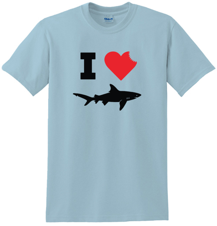 I Love Sharks Sharkbite Tee Shirt For Shark Week