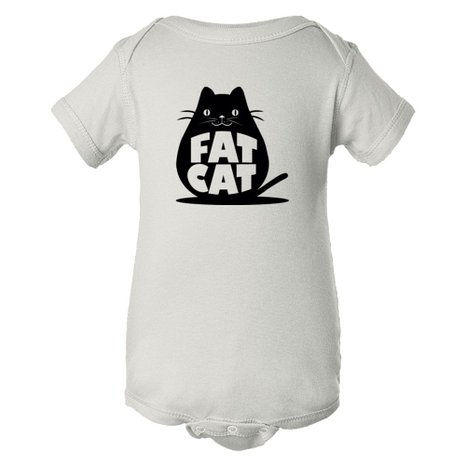 Baby Bodysuit Fat Cat Feline Roundest