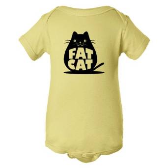 Baby Bodysuit Fat Cat Feline Roundest