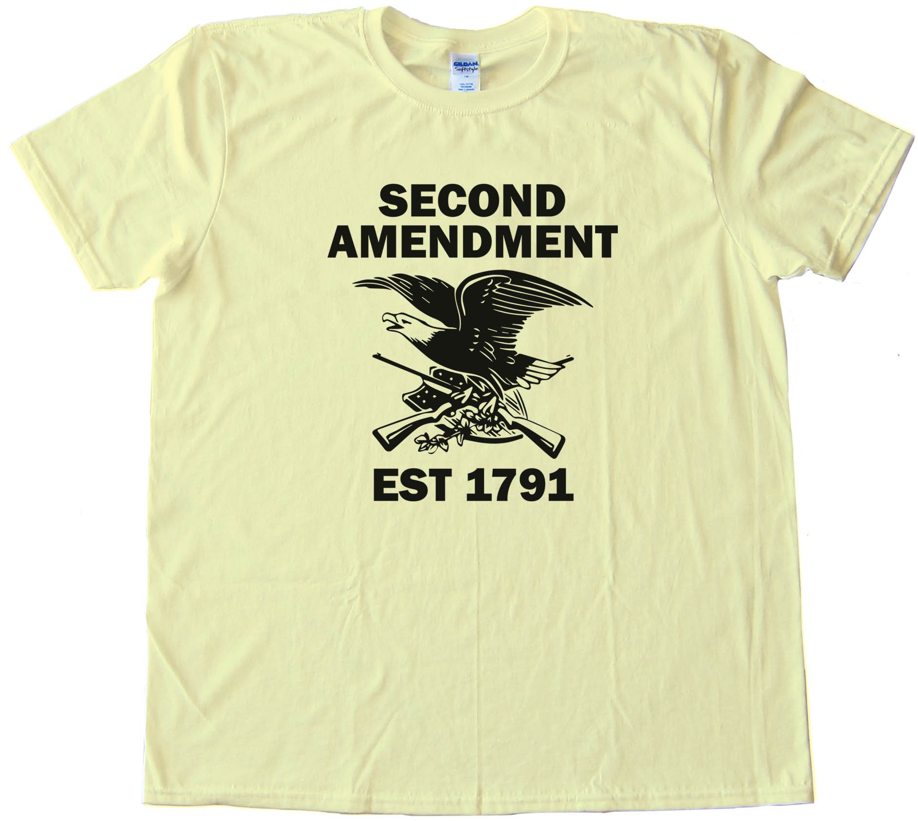 1791 Second Amendment Eagle With Guns - Tee Shirt