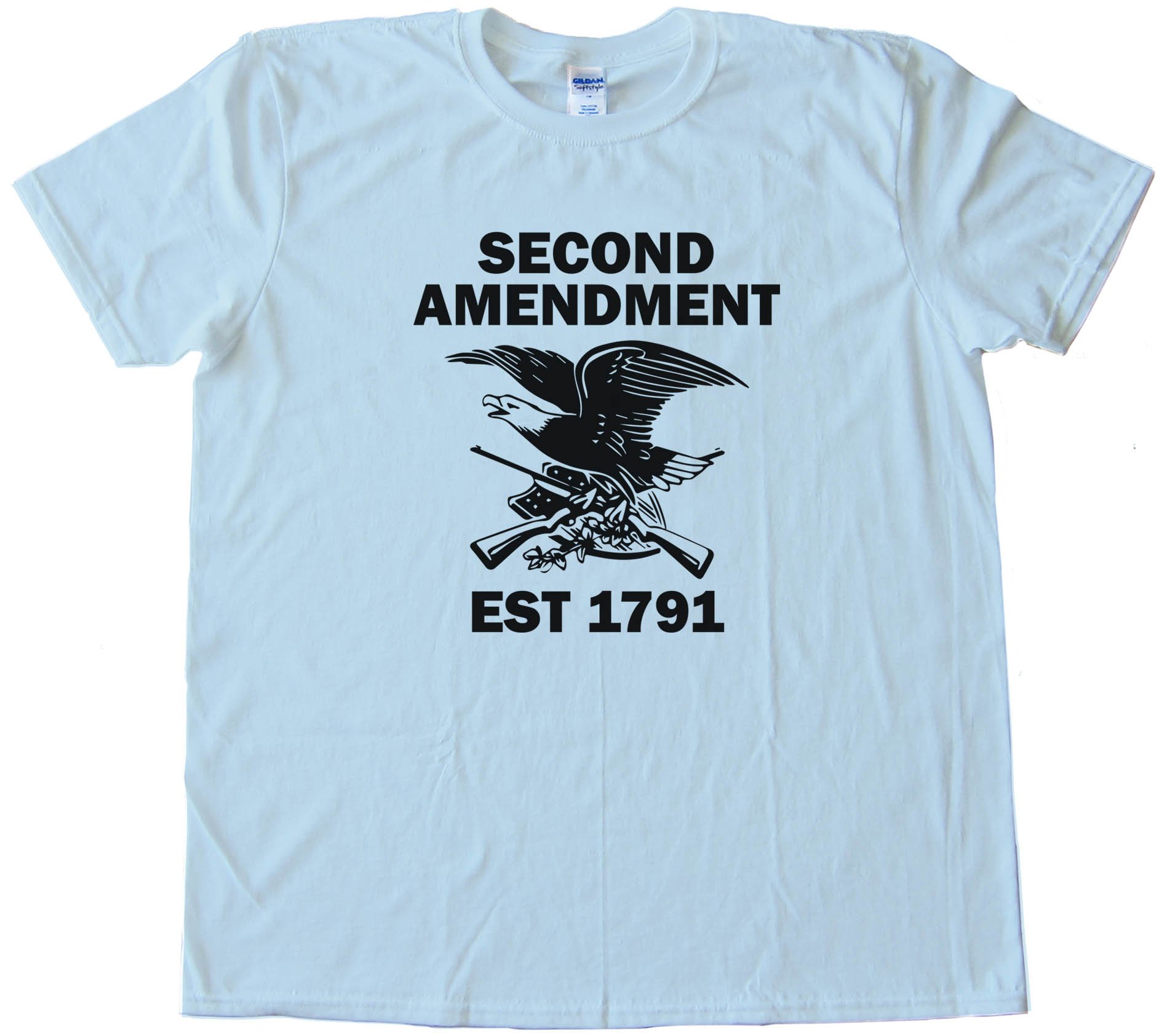 1791 Second Amendment Eagle With Guns - Tee Shirt