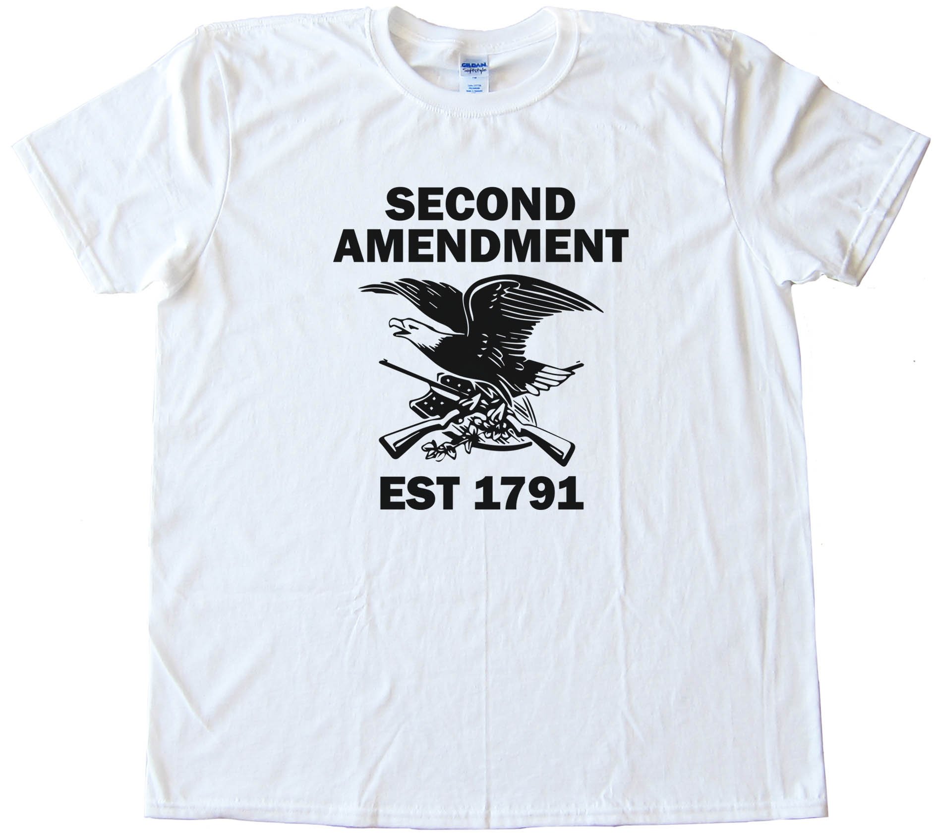 1791 Second Amendment Eagle With Guns - Tee Shirt