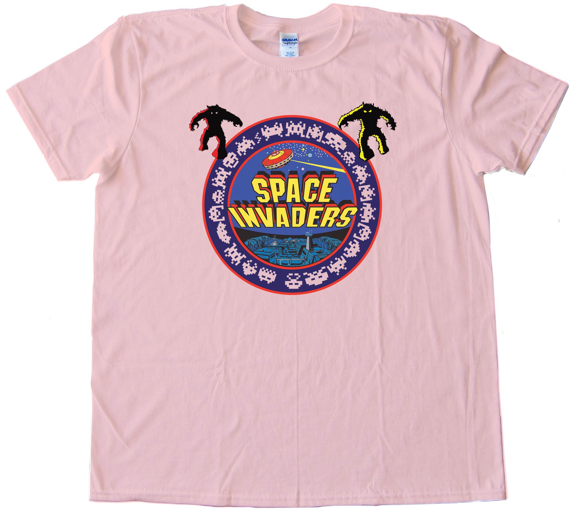 1978 Space Invaders Bally Midway Classic Video Gamer - Tee Shirt