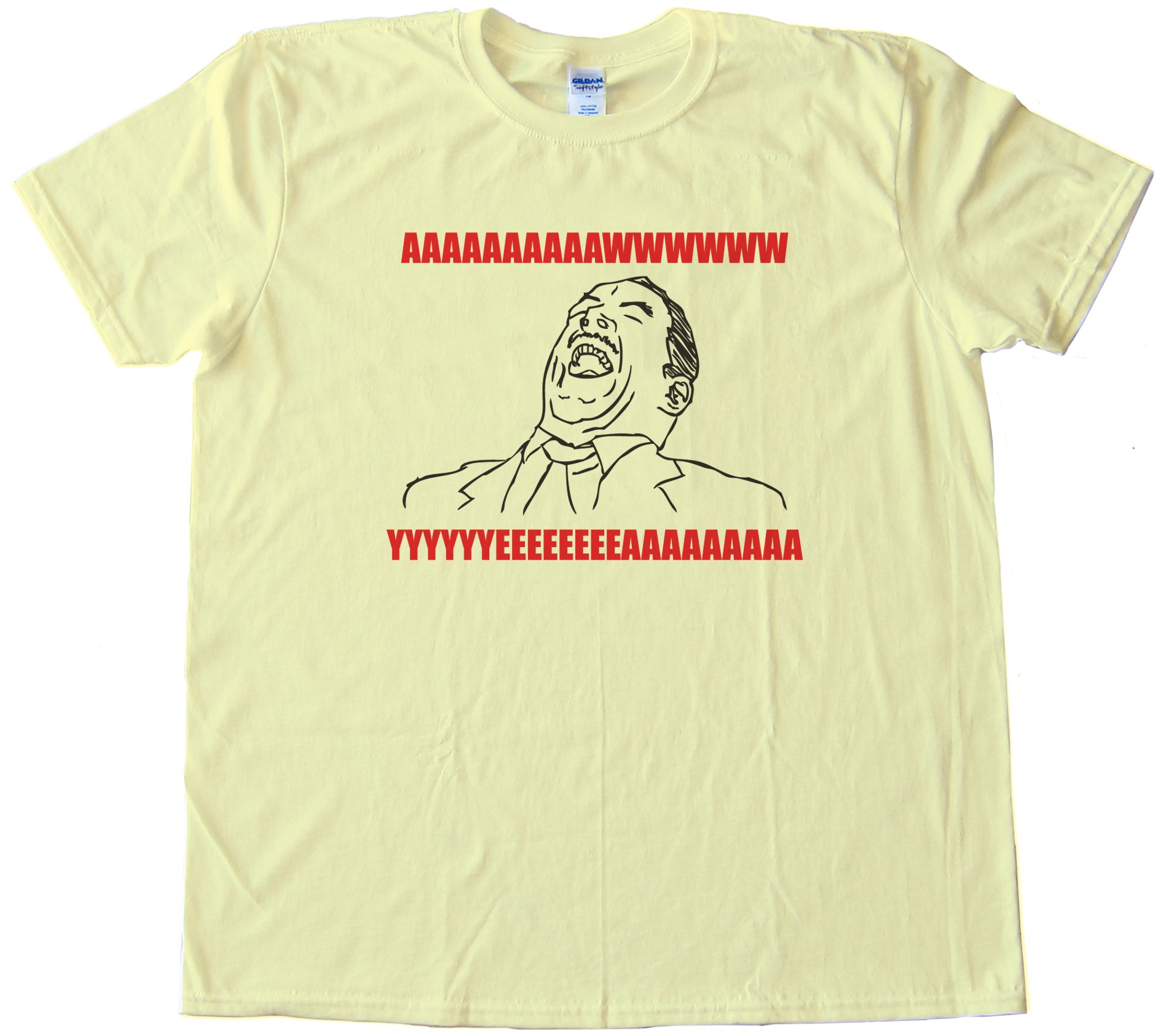 Aaawwww Yeeaaaahhhh With Text Rage Face Tee Shirt