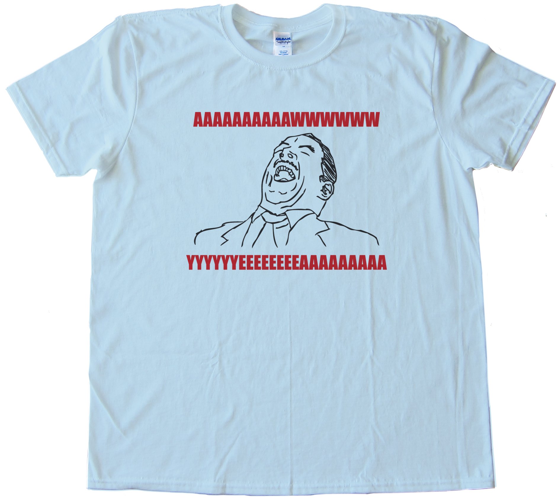 Aaawwww Yeeaaaahhhh With Text Rage Face Tee Shirt