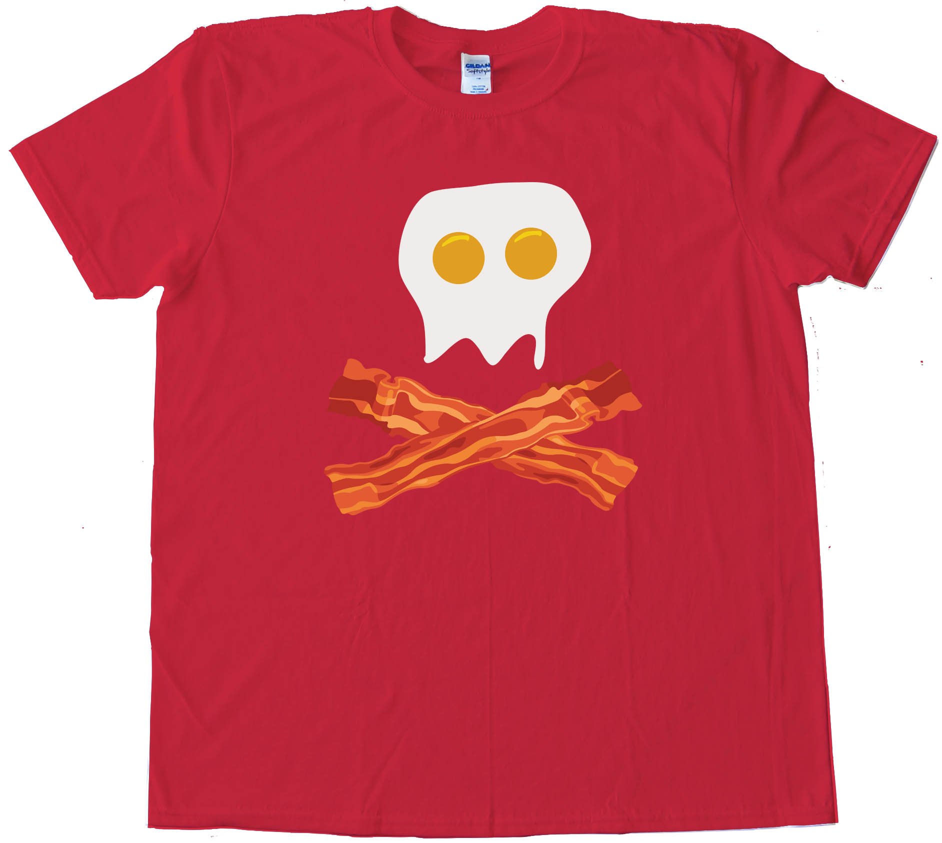 Bacon And Eggs Skull &Amp; Crossbones - Breakfast Pirate - Tee Shirt