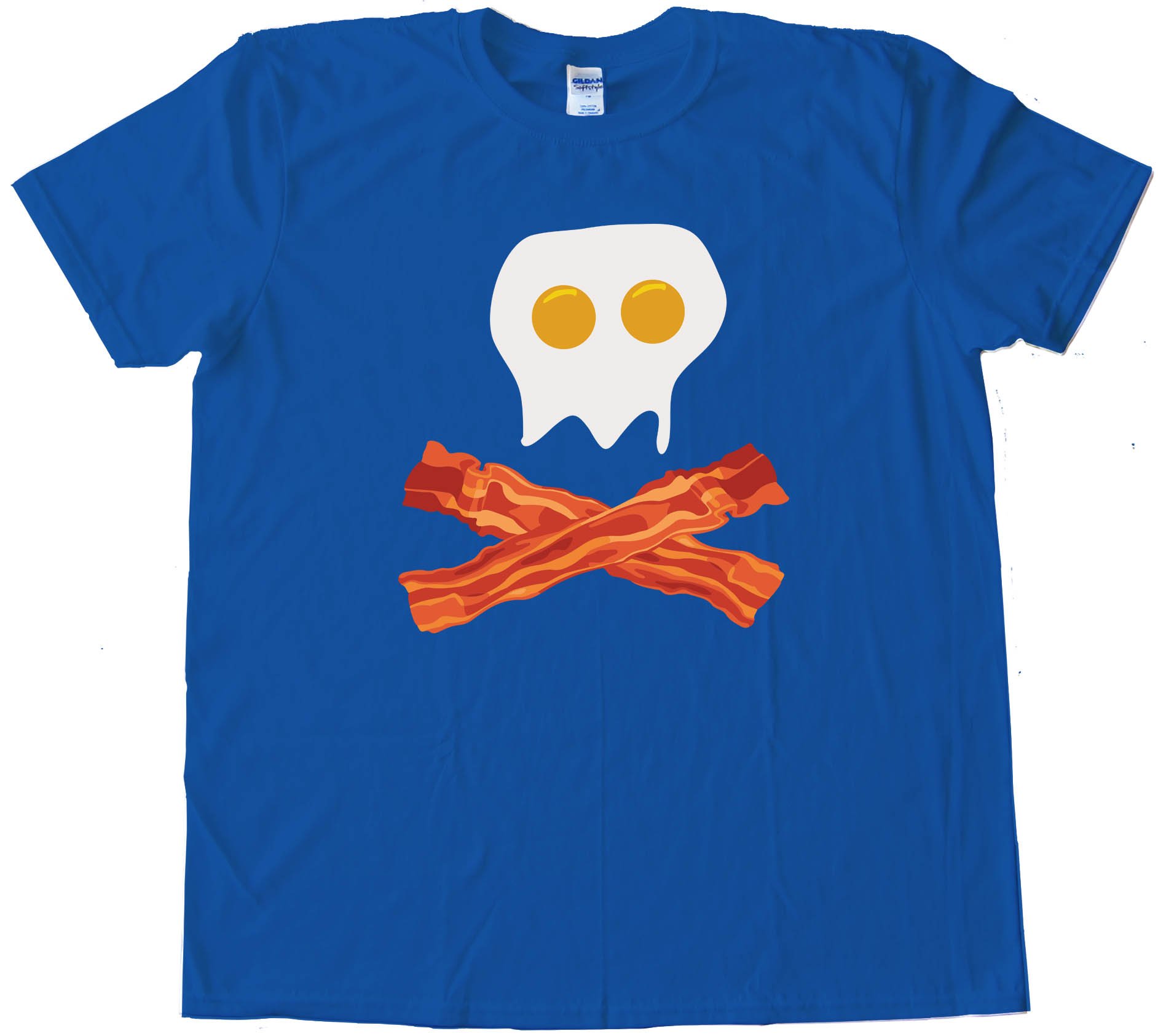 Bacon And Eggs Skull &Amp; Crossbones - Breakfast Pirate - Tee Shirt