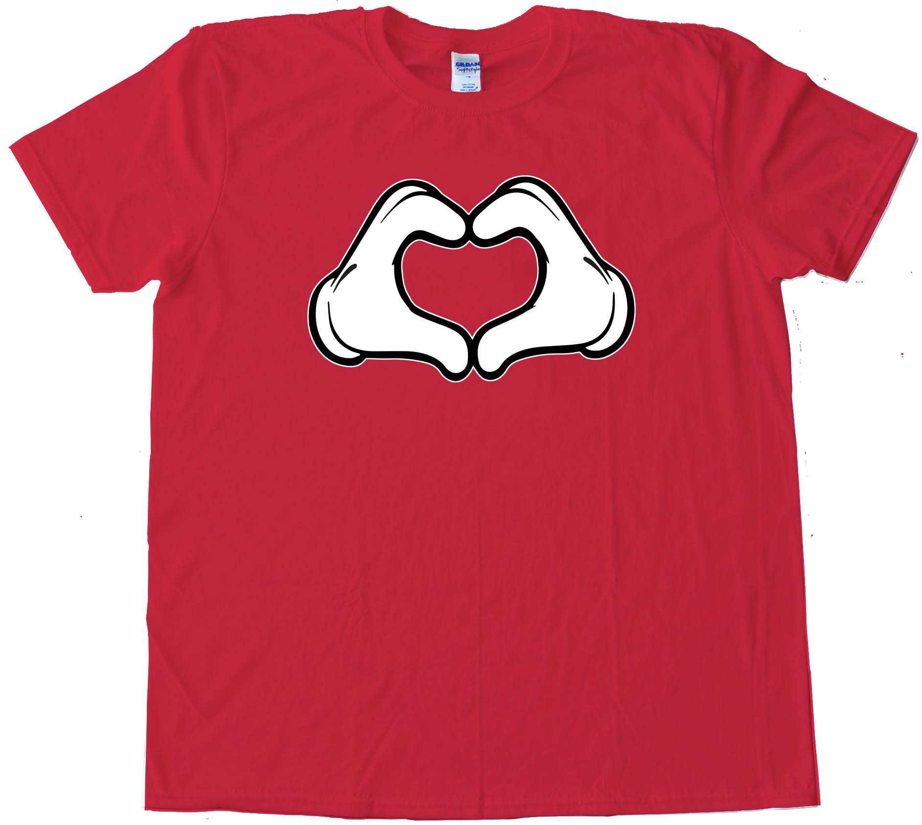 Cartoon Heart Hands Love - Tee Shirt