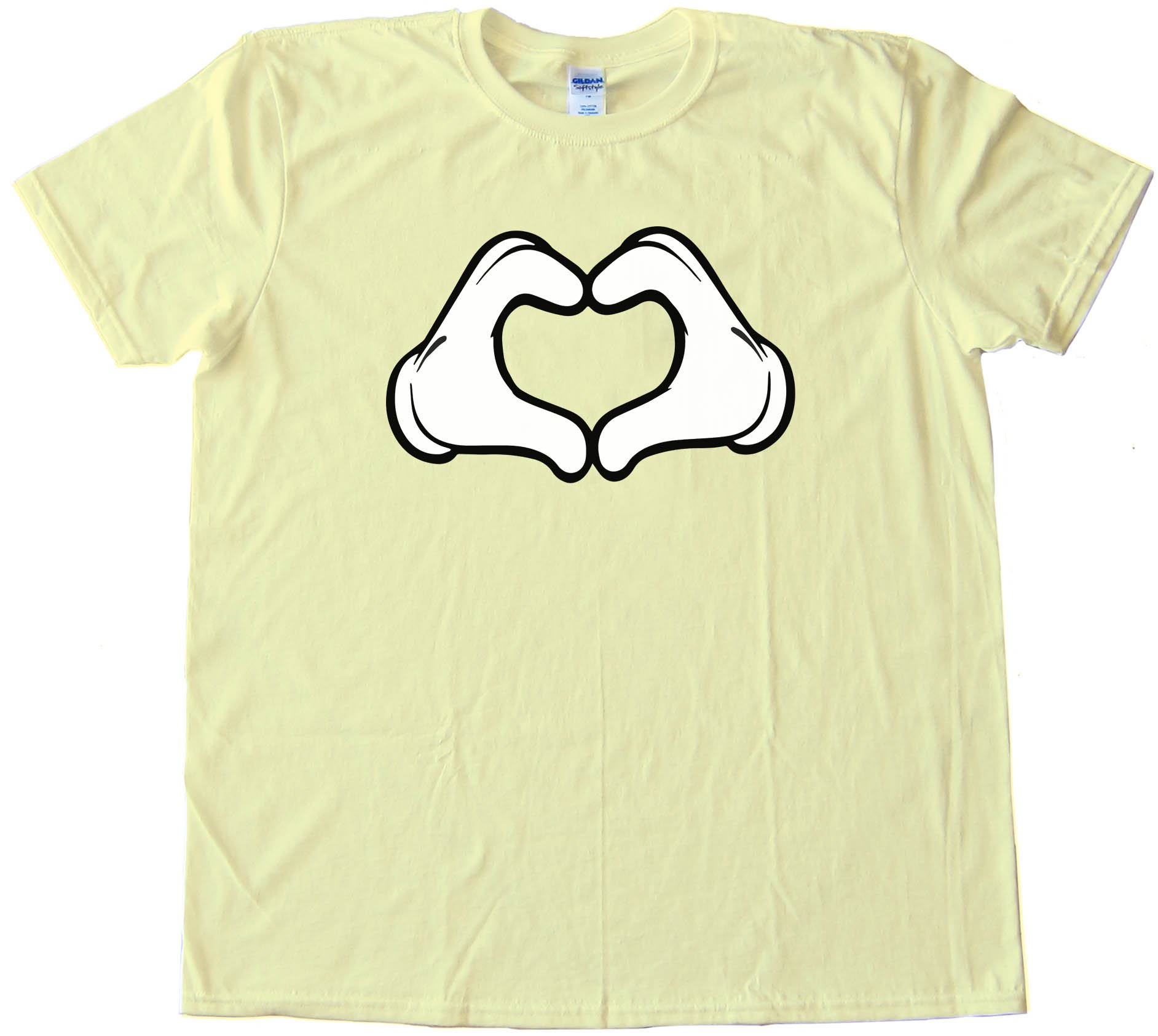 Cartoon Heart Hands Love - Tee Shirt