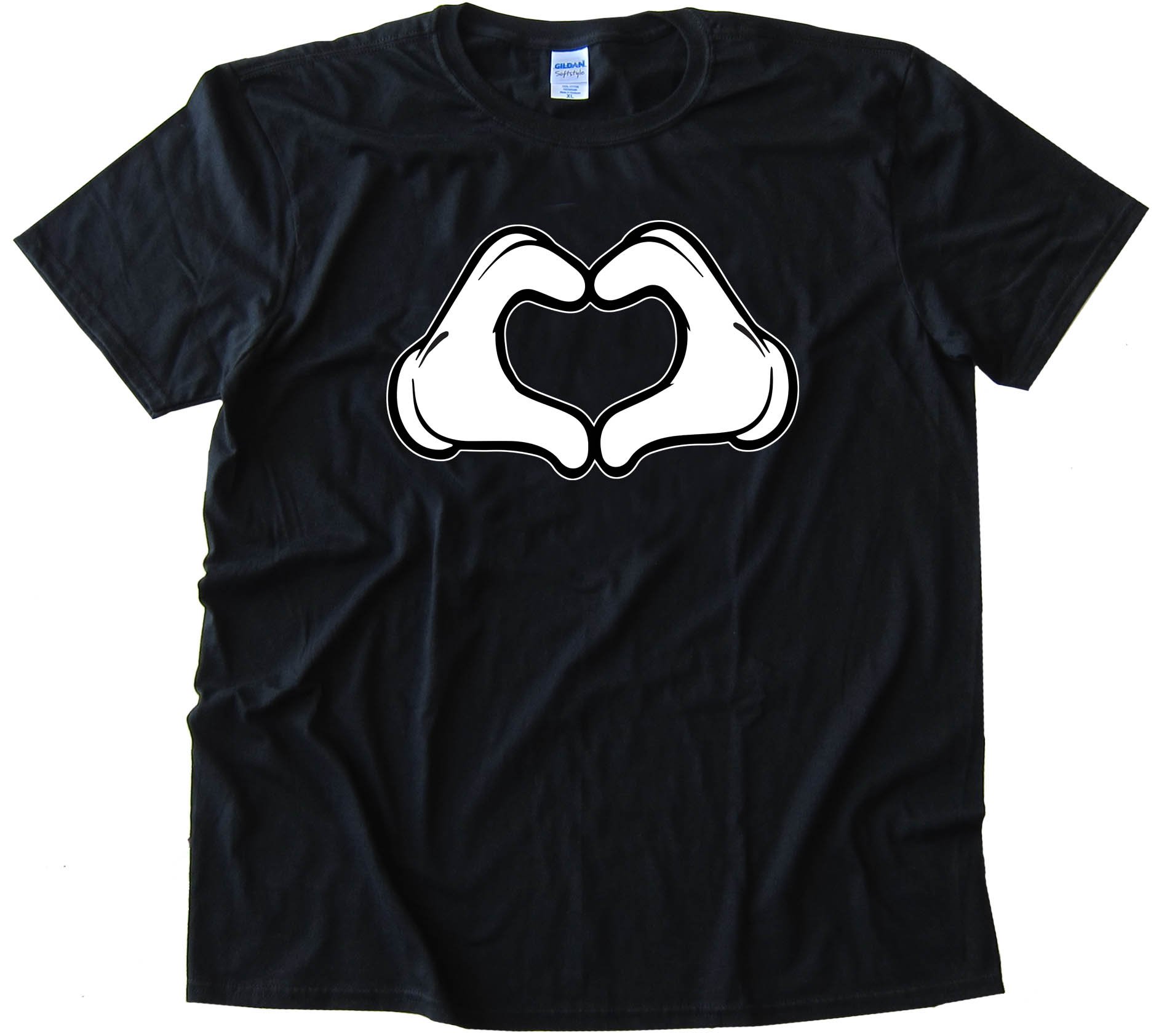 Cartoon Heart Hands Love - Tee Shirt