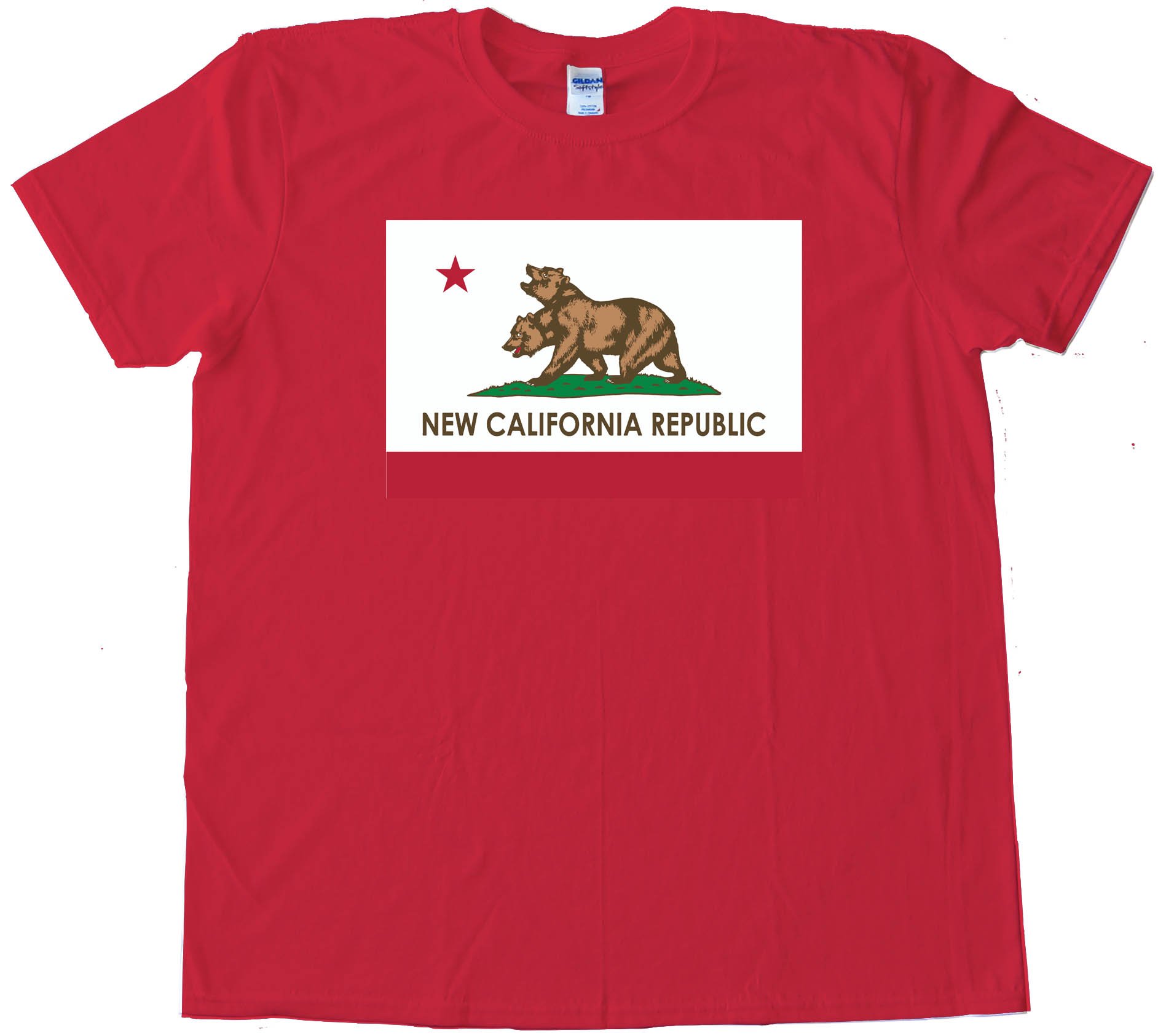 New California Republic Flag Bears - Tee Shirt