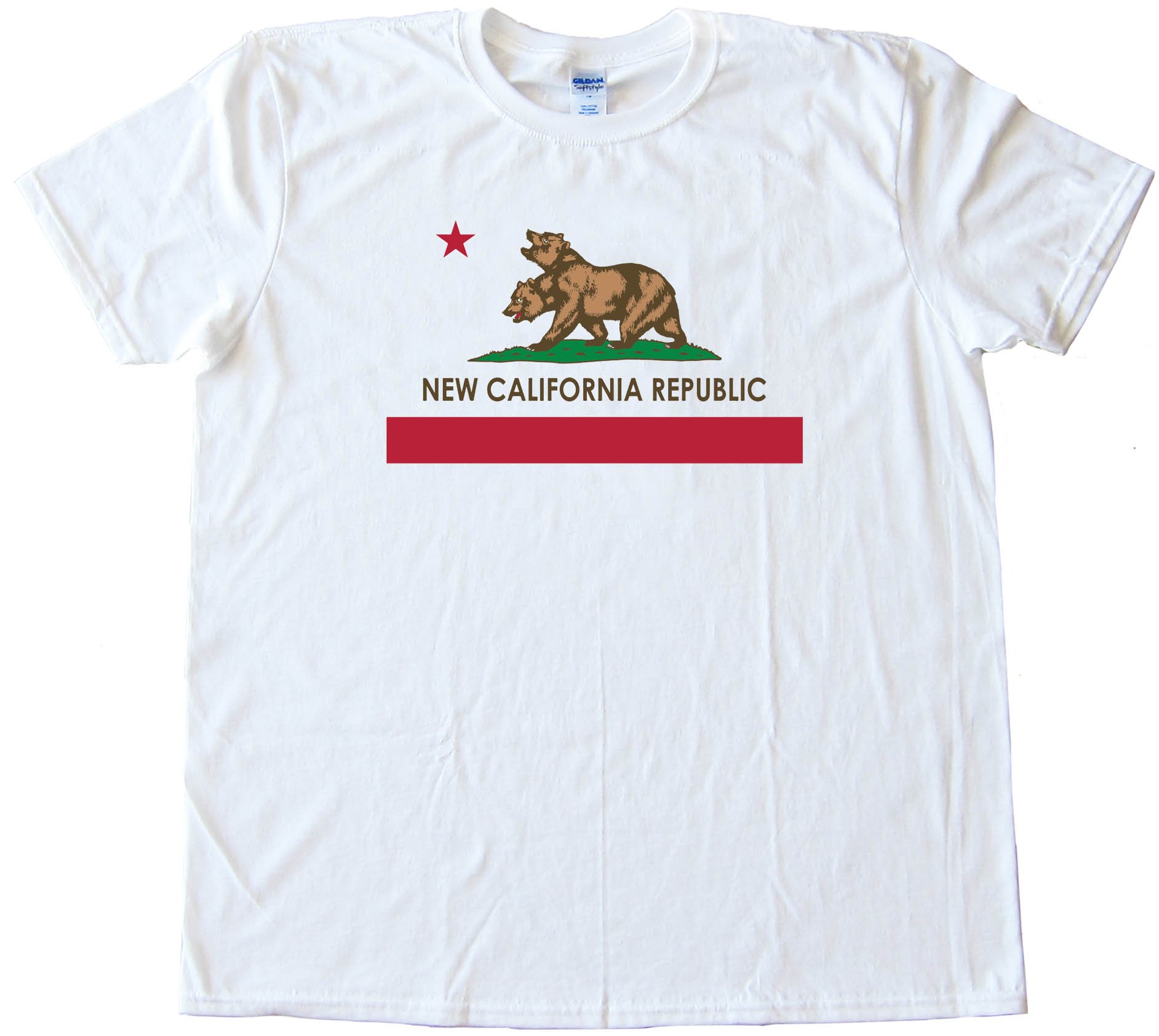 New California Republic Flag Bears - Tee Shirt