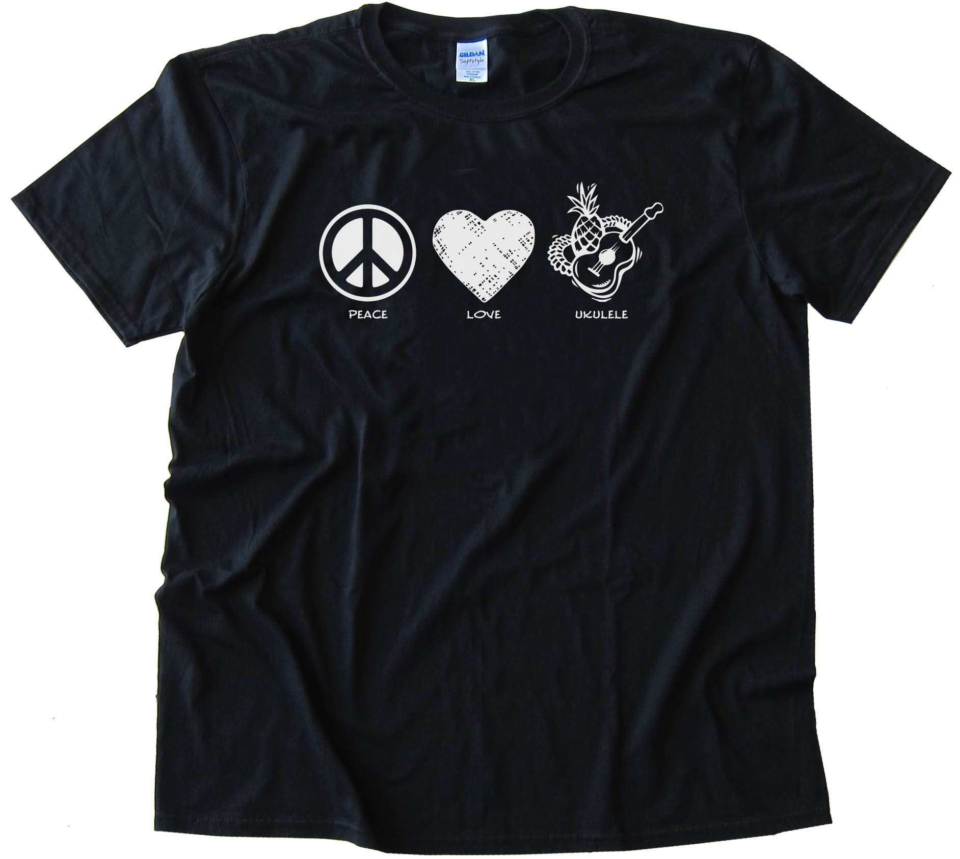 Peace Love And Ukulele - Tee Shirt