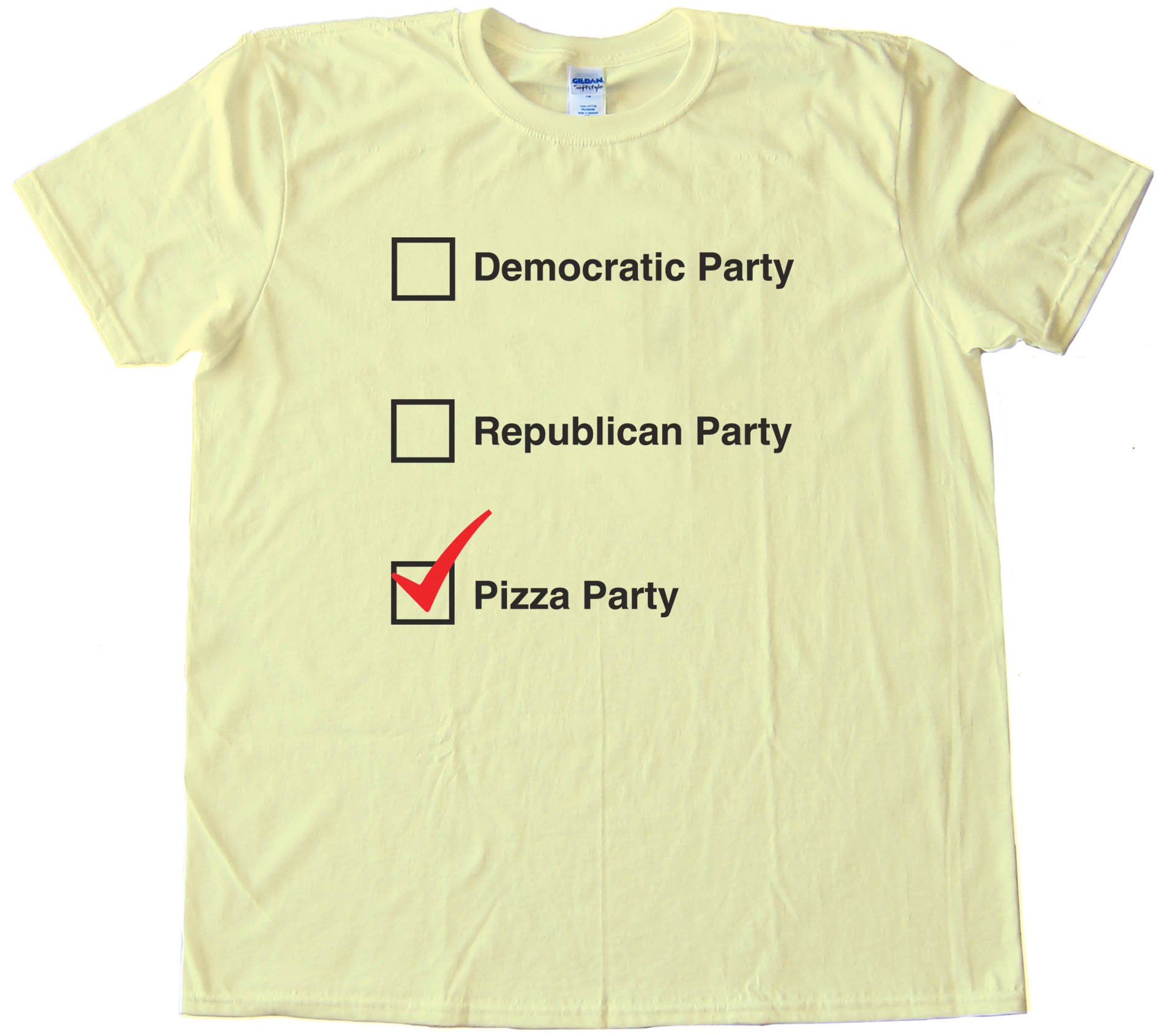 Pizza Party Democratic Republican Choices - Tee Shirt