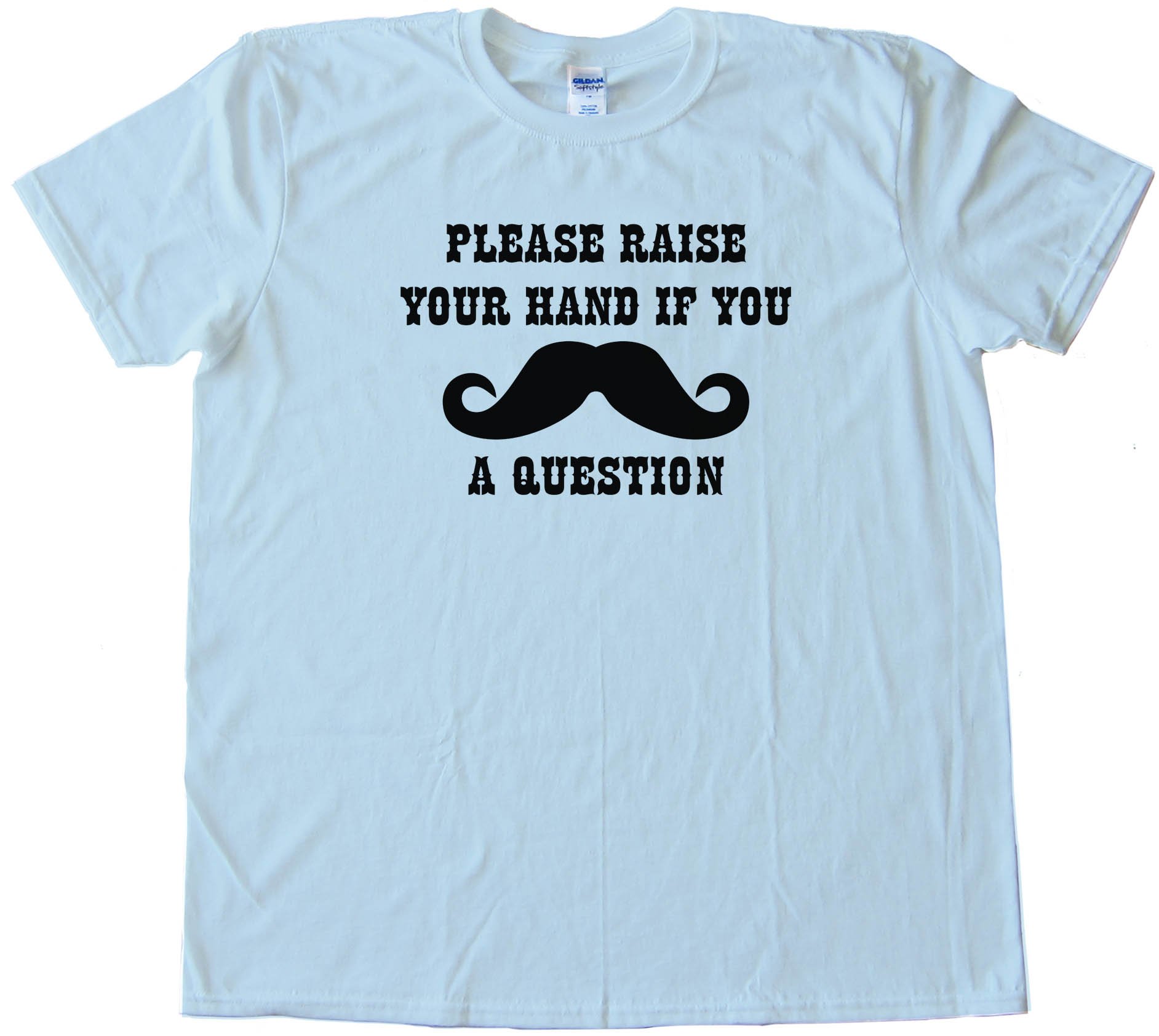 Please Raise Your Hand If You Mustache A Question Tee Shirt