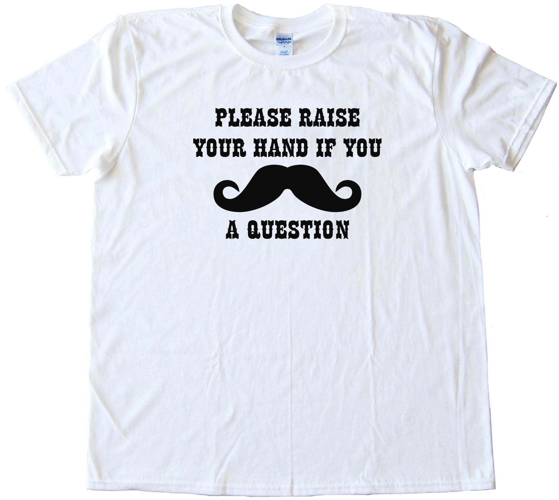 Please Raise Your Hand If You Mustache A Question Tee Shirt