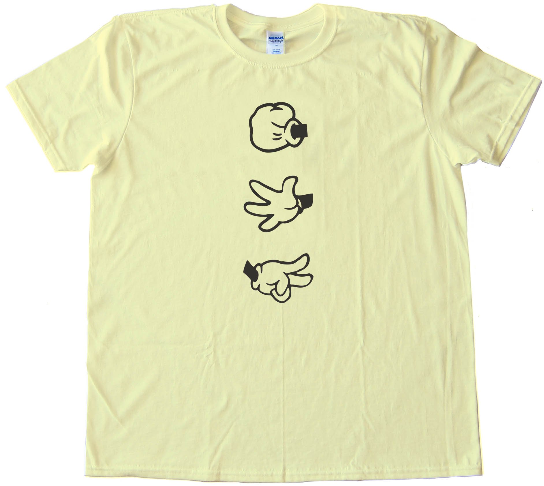 Rock Paper Scissors Mickey Mouse Hands - Tee Shirt