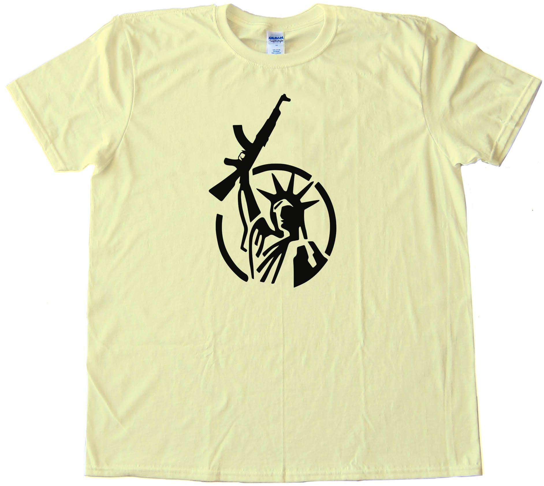 Statue Of Liberty With Ar-15 Rifle - Tee Shirt