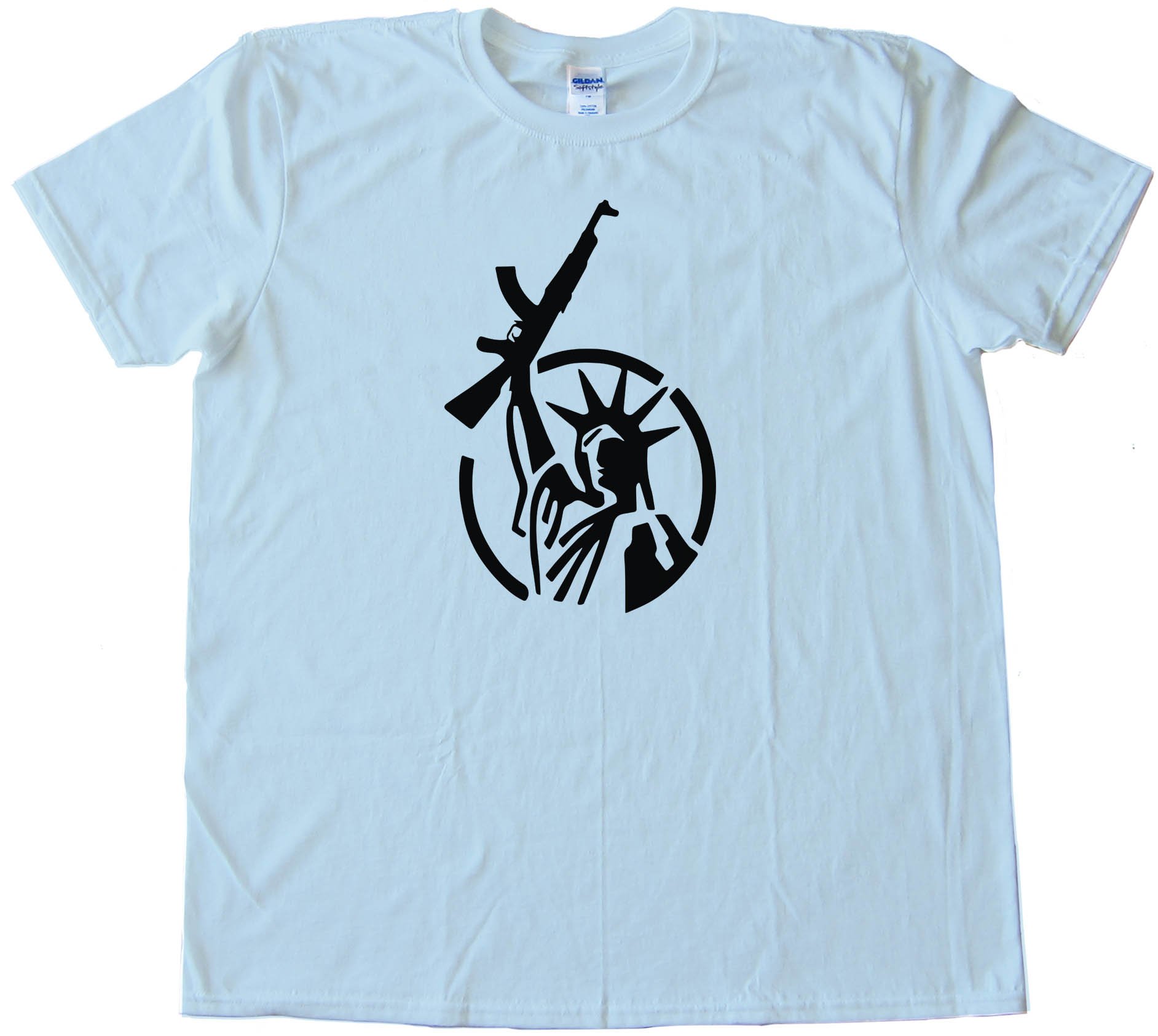 Statue Of Liberty With Ar-15 Rifle - Tee Shirt