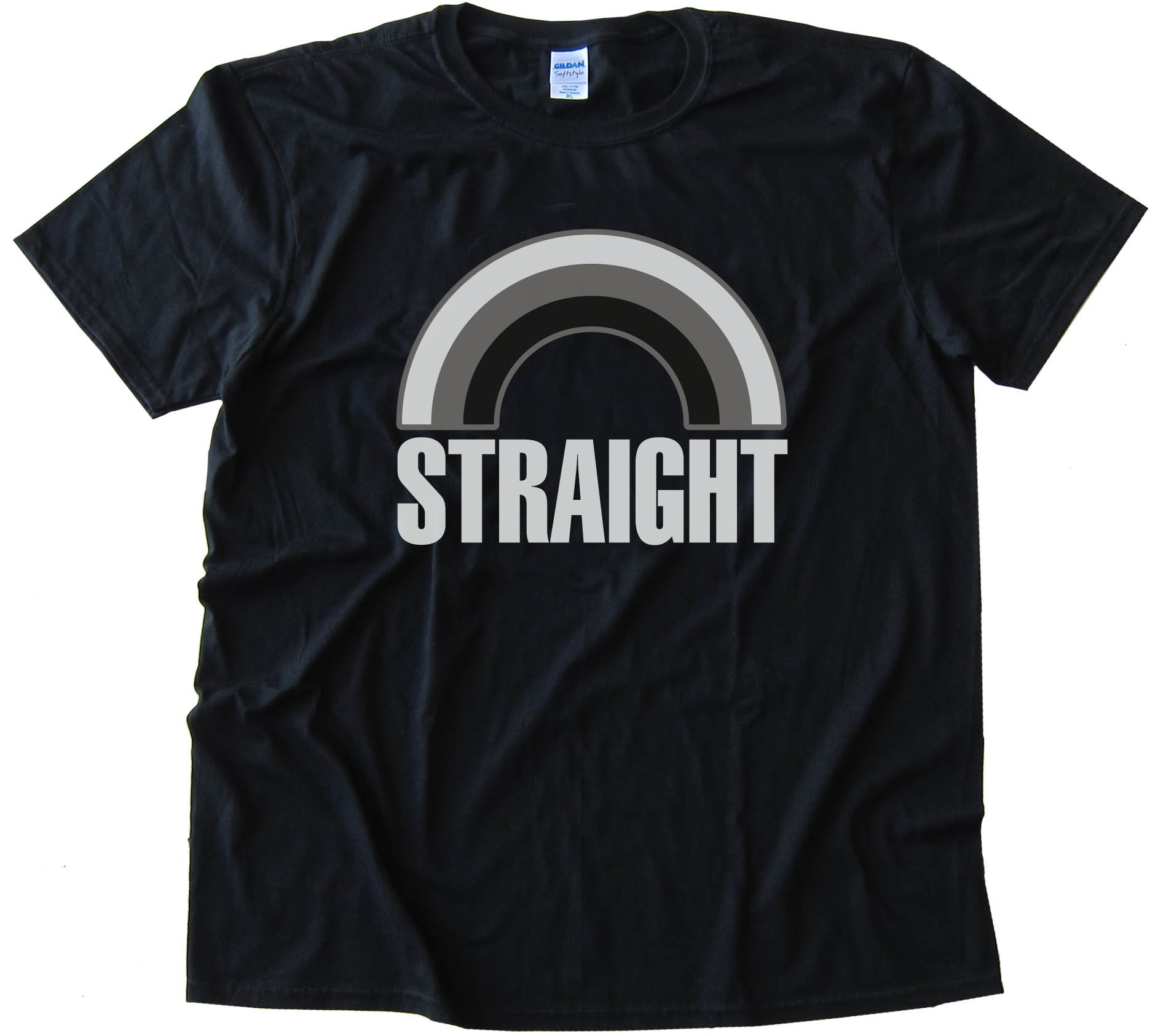 Straight Grey Rainbow - Not Gay - Tee Shirt