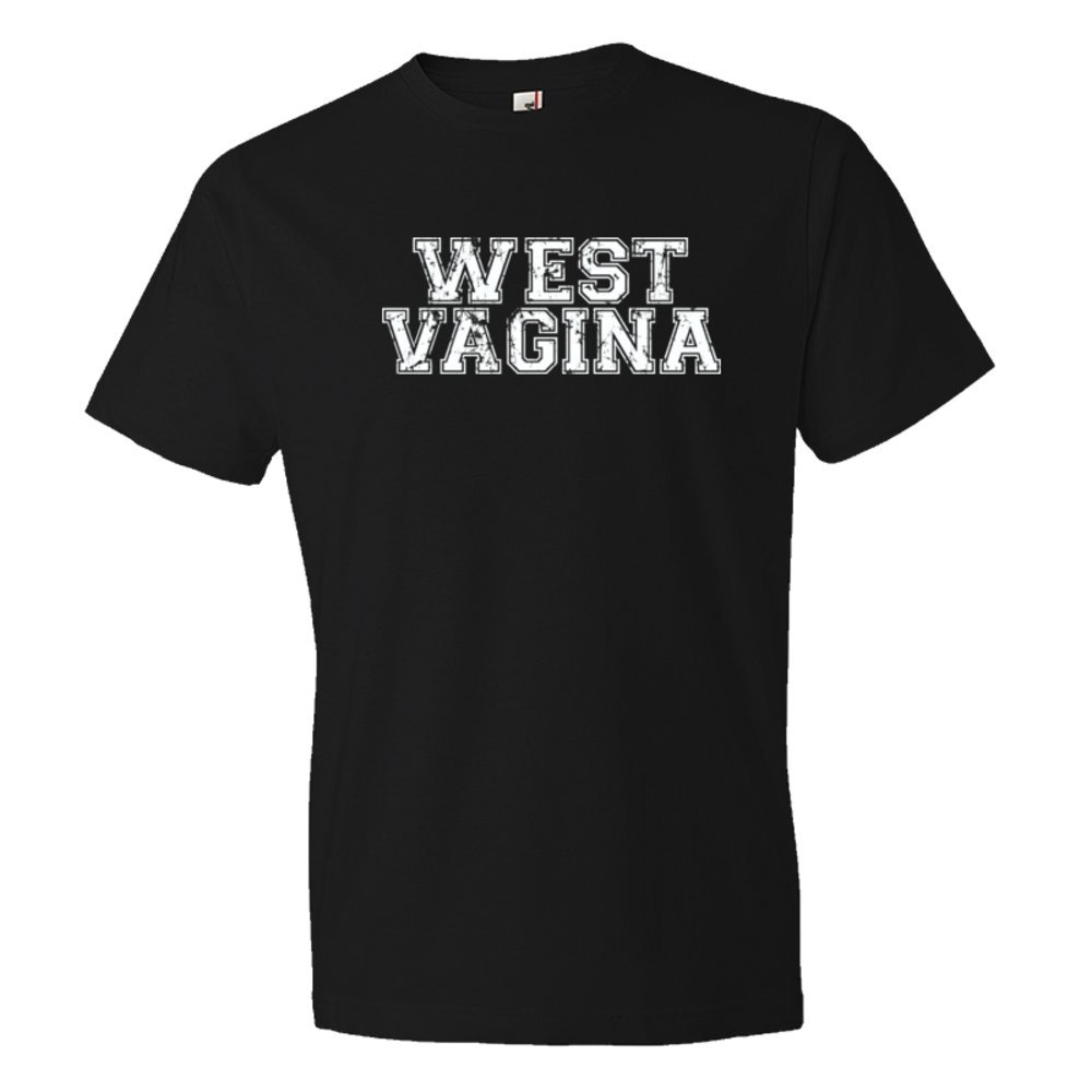 West Vagina West Virginia Parody College Sports Distressed - Tee Shirt