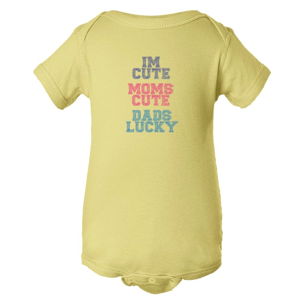 Baby Bodysuit I'M Cute Mom'S Cute Dad'S Lucky Color