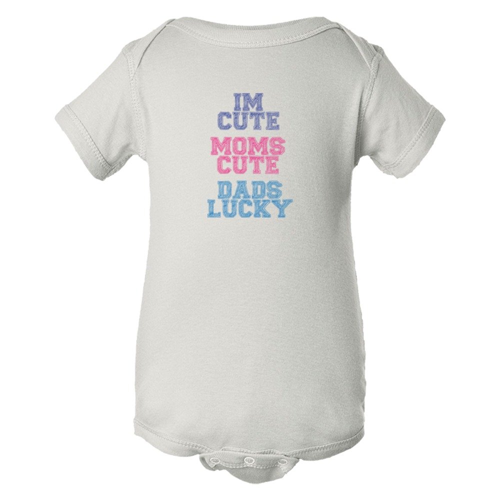 Baby Bodysuit I'M Cute Mom'S Cute Dad'S Lucky Color