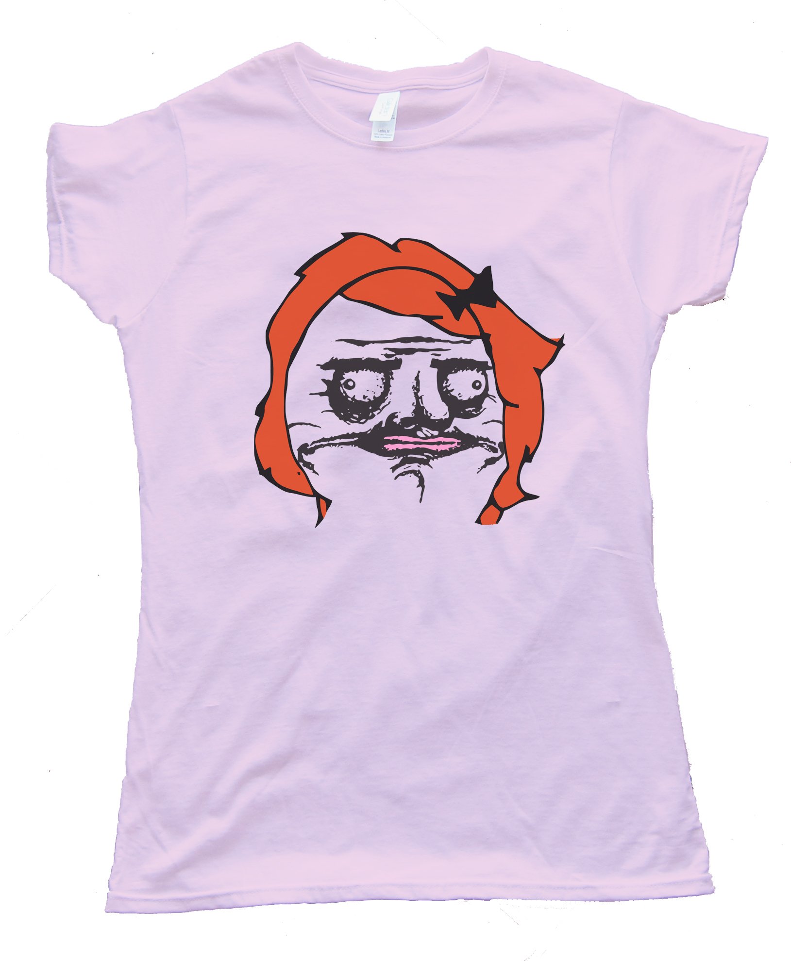 Female Red Hair Me Gusta Rage Comic Face Tee Shirt