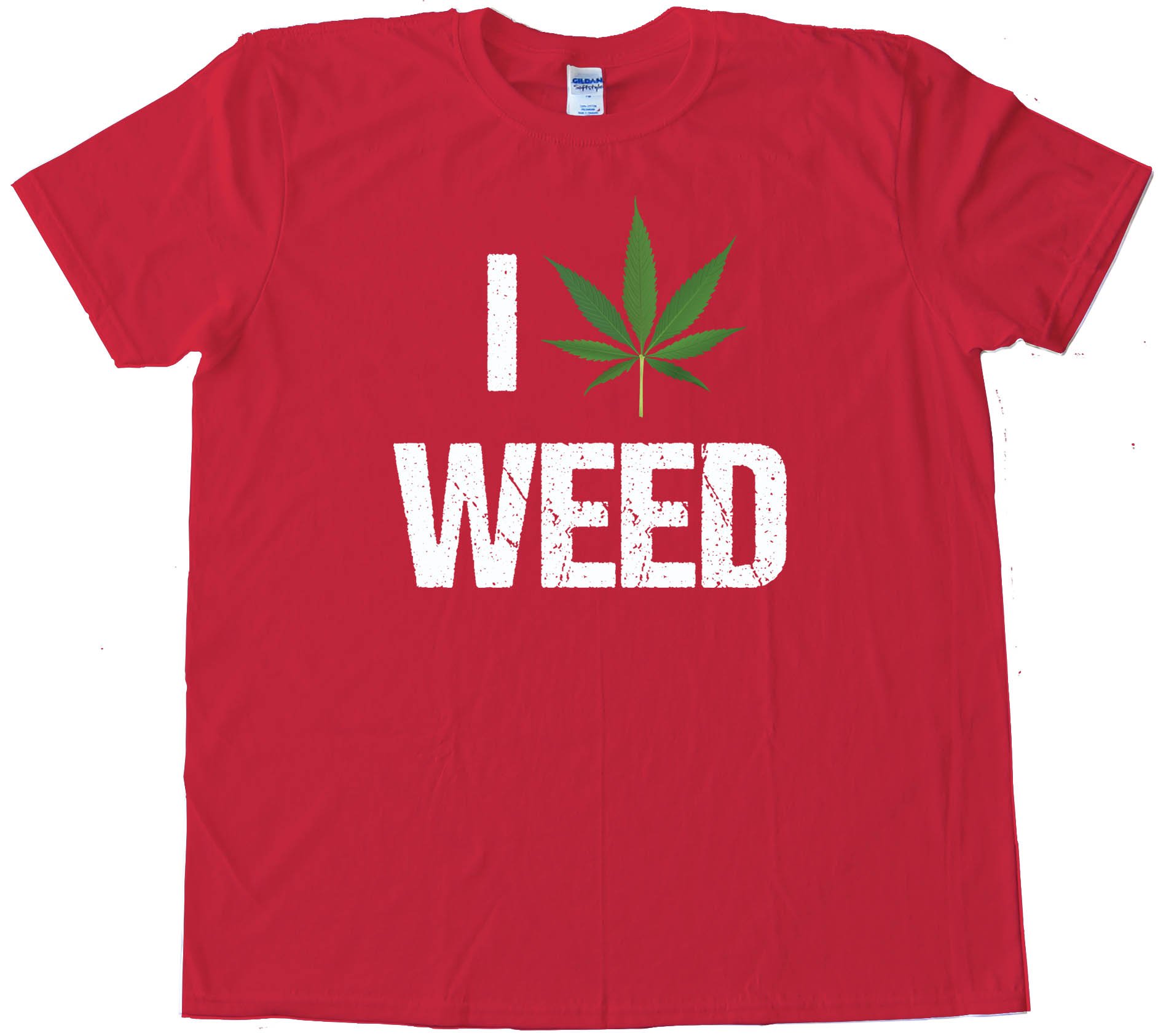 I Love Marijuana Pot Leaf Tee Shirt