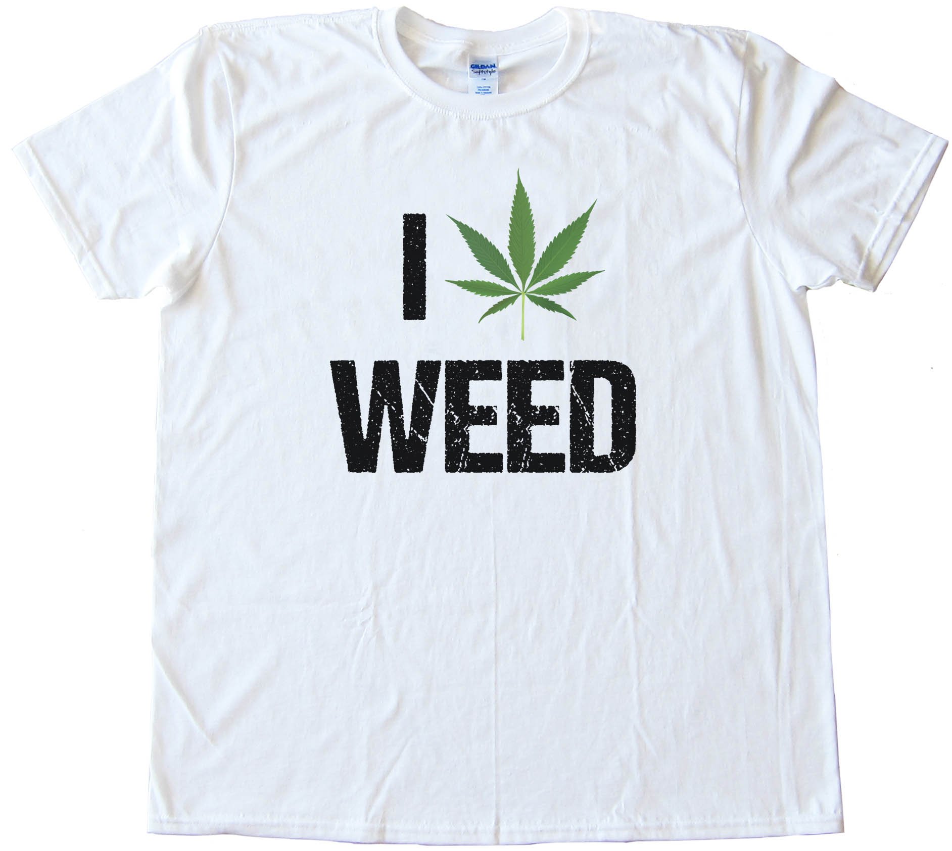 I Love Marijuana Pot Leaf Tee Shirt