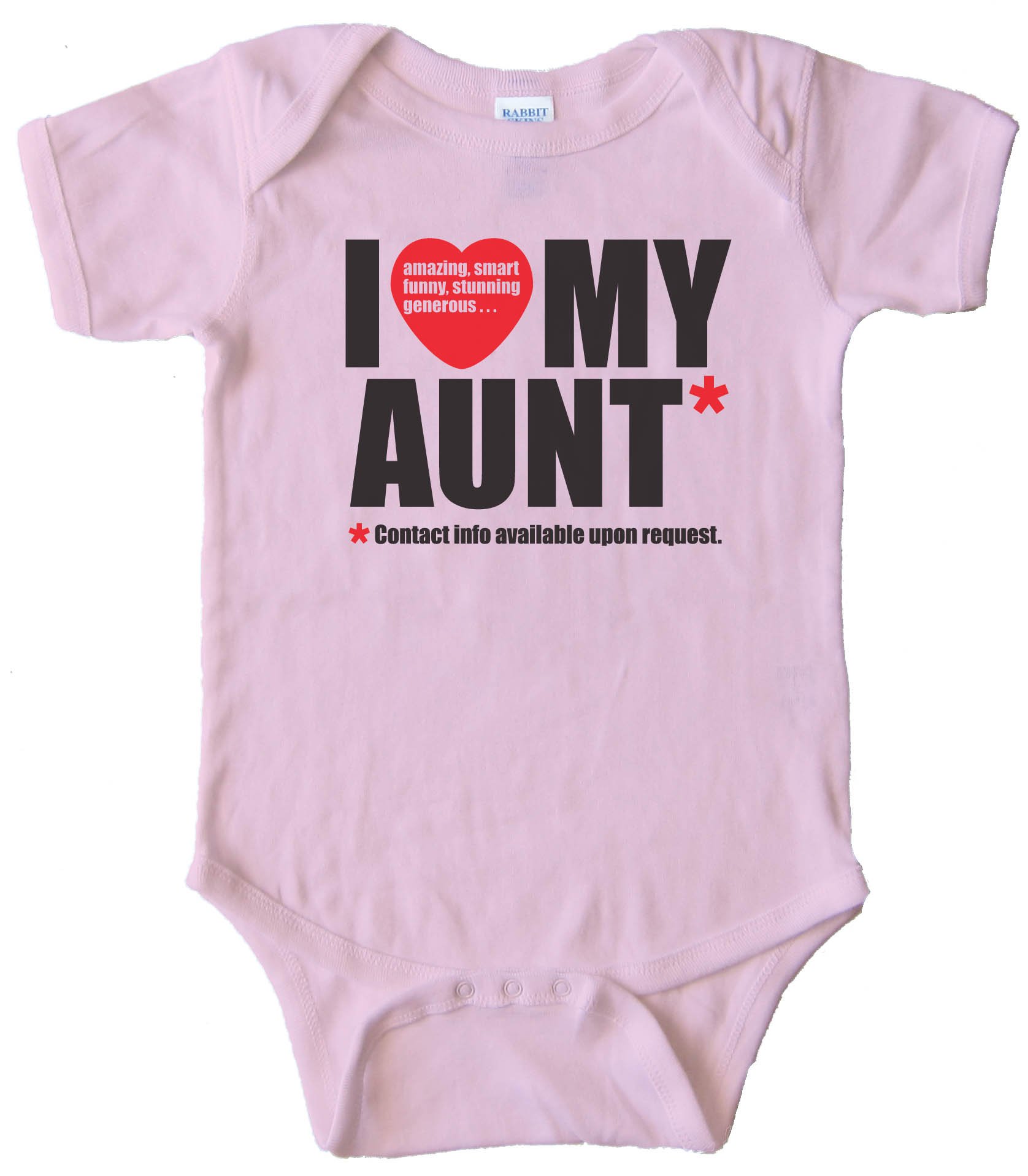 I Love My Aunt - Contact Info Available Upon Request - Baby Bodysuit