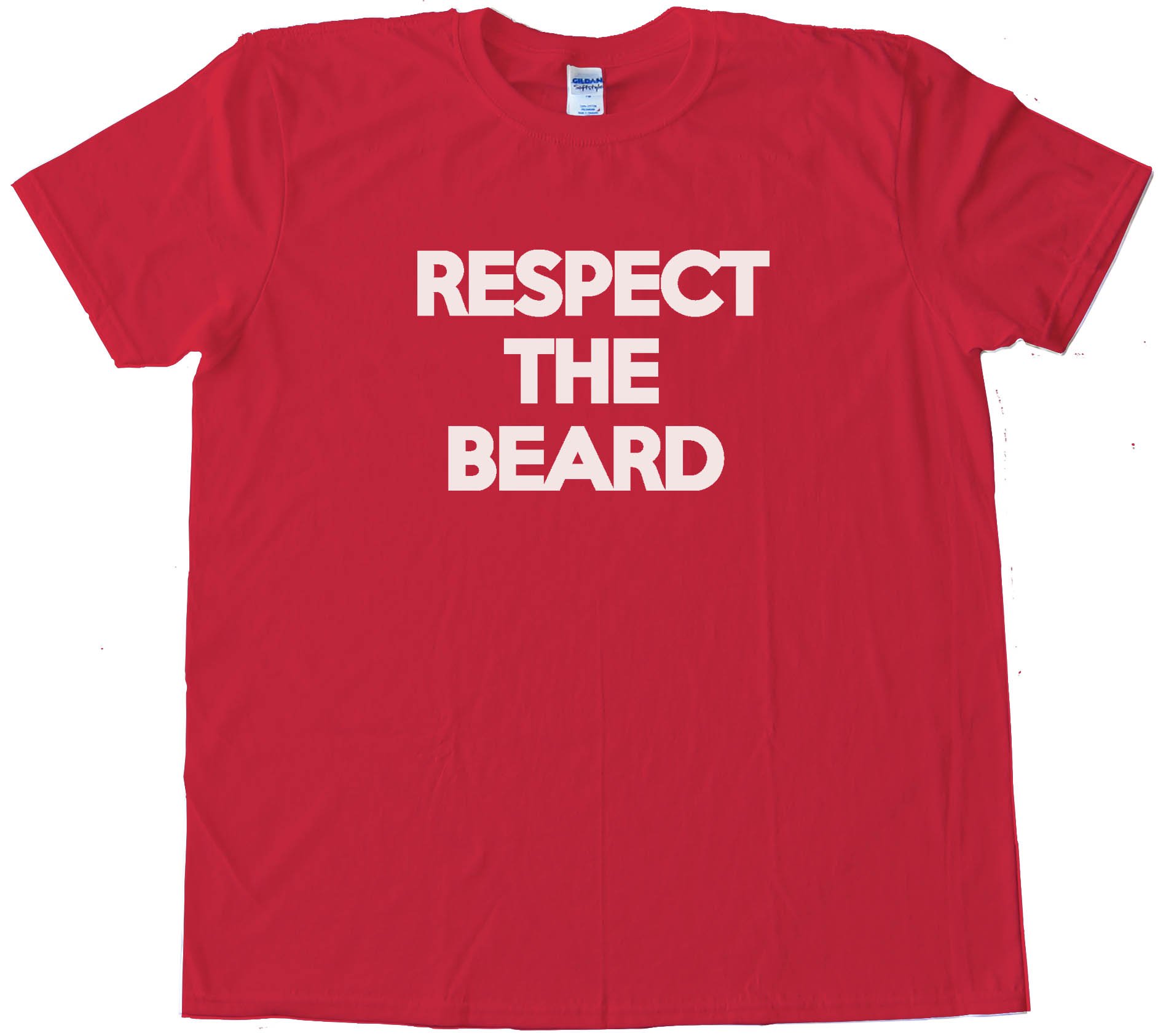 Text Respect The Beard Tee Shirt