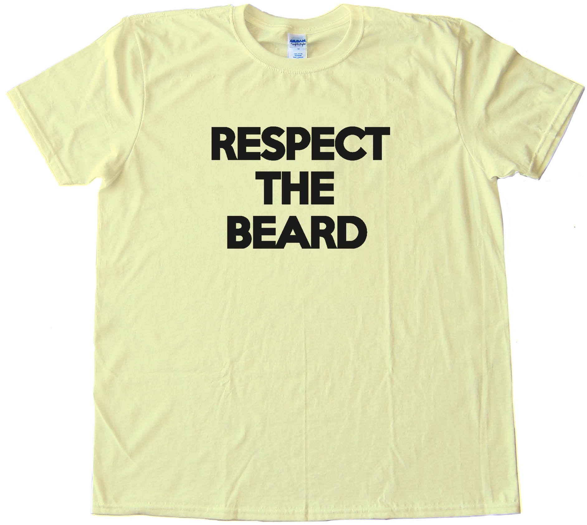 Text Respect The Beard Tee Shirt