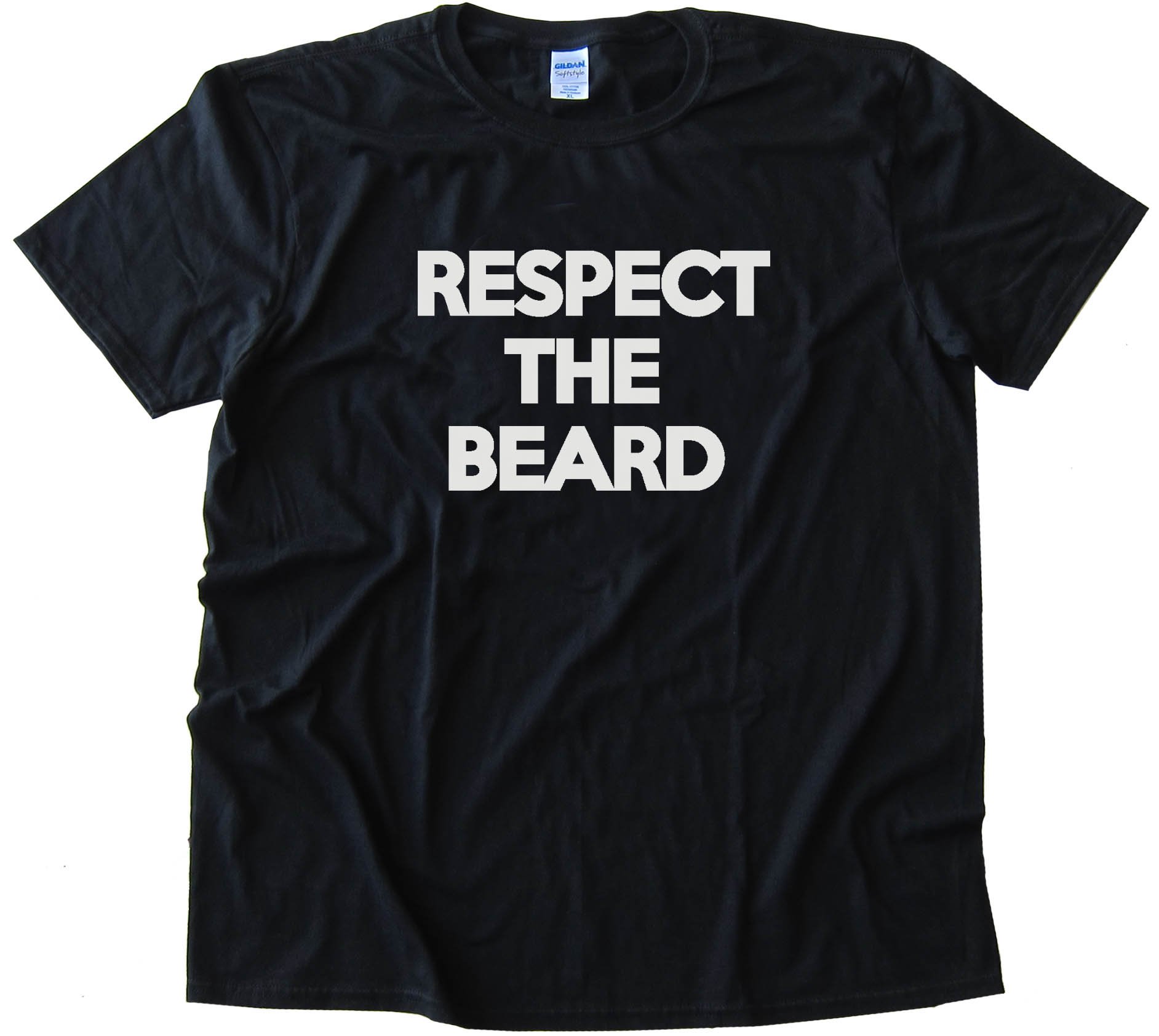 Text Respect The Beard Tee Shirt