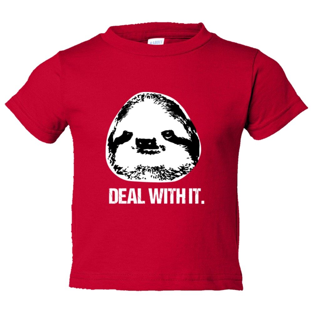 Toddler Sized Deal With It Sloth - Tee Shirt Rabbit Skins