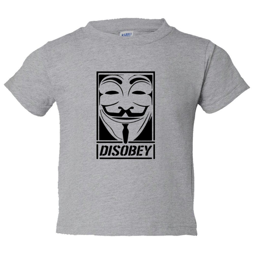 Toddler Sized Disobey - Obey Opposite Graffiti Style - Tee Shirt Rabbit Skins