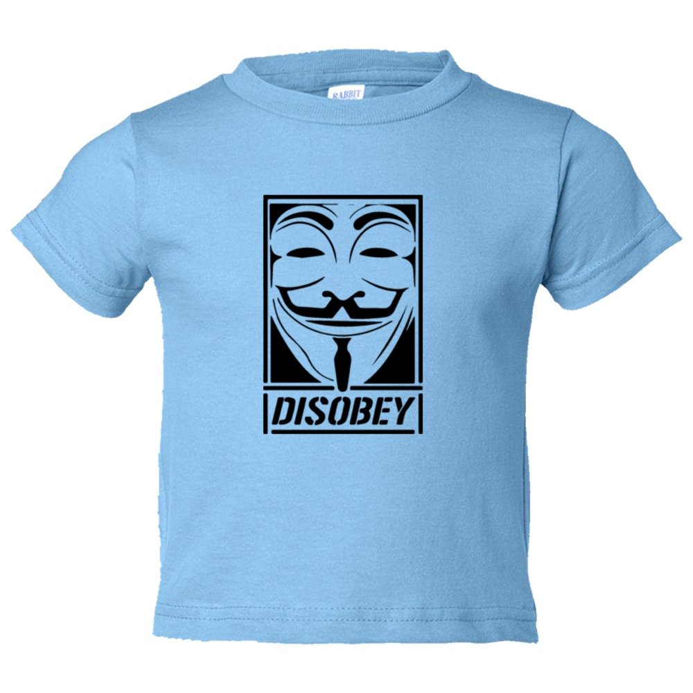 Toddler Sized Disobey - Obey Opposite Graffiti Style - Tee Shirt Rabbit Skins