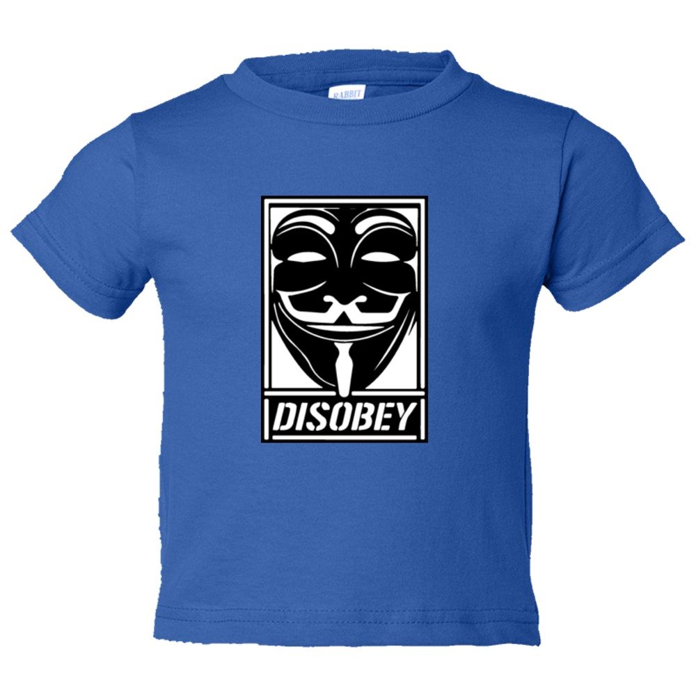 Toddler Sized Disobey - Obey Opposite Graffiti Style - Tee Shirt Rabbit Skins