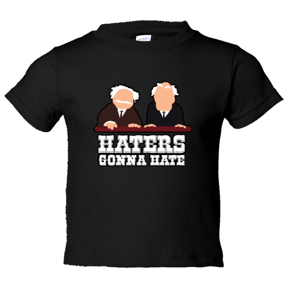 Toddler Sized Haters Gonna Hate Muppet Show Balcony Critics - Tee Shirt Rabbit Skins