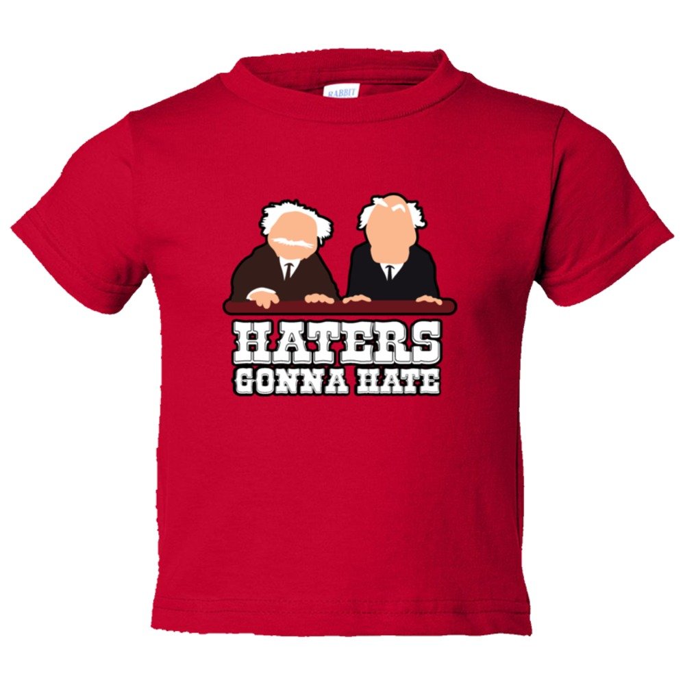 Toddler Sized Haters Gonna Hate Muppet Show Balcony Critics - Tee Shirt Rabbit Skins