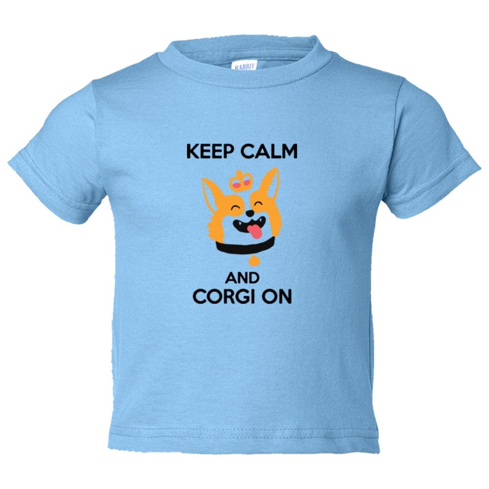 Toddler Sized Keep Calm And Corgi On - Tee Shirt Rabbit Skins