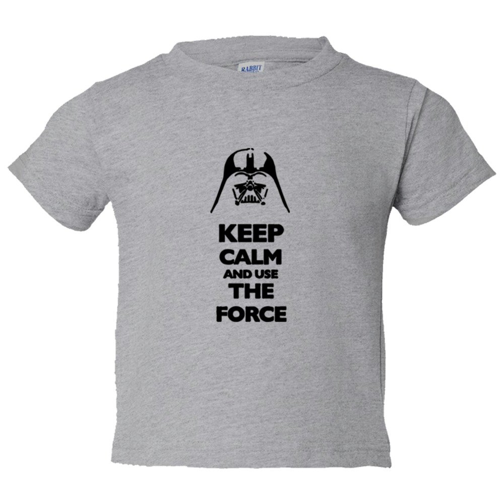 Toddler Sized Keep Calm And Use The Force Darth Vader - Tee Shirt Rabbit Skins