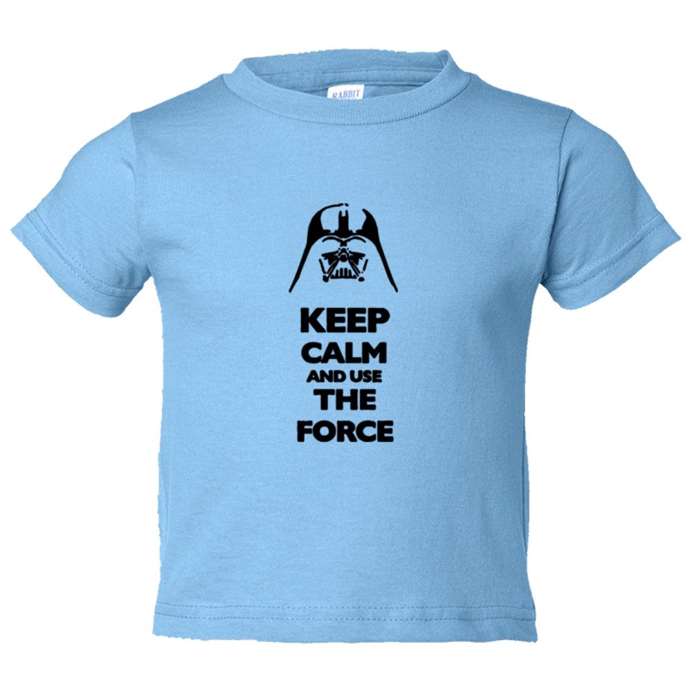 Toddler Sized Keep Calm And Use The Force Darth Vader - Tee Shirt Rabbit Skins