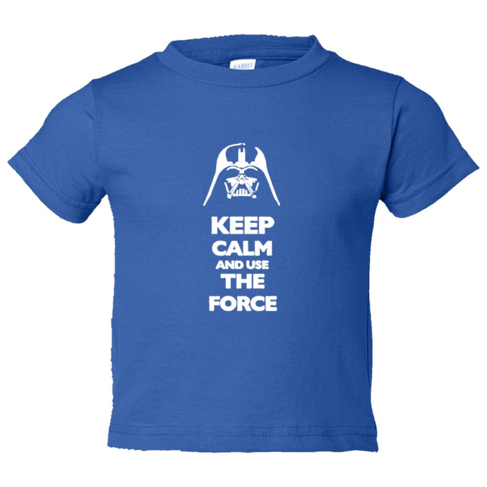 Toddler Sized Keep Calm And Use The Force Darth Vader - Tee Shirt Rabbit Skins